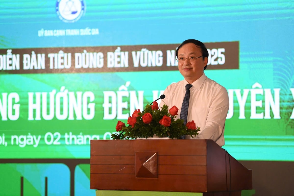 Ông Đỗ Tiến Sỹ, Ủy viên Trung ương Đảng, Tổng Giám đốc Đài Tiếng nói Việt Nam cho biết, tiêu dùng bền vững không còn là lựa chọn mang tính đạo đức mà đã trở thành một trụ cột chiến lược trong phát triển quốc gia. Ảnh: VOV.