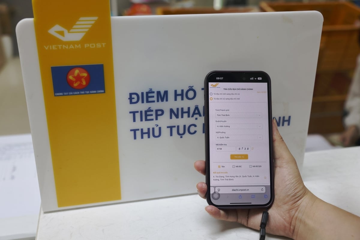 Công cụ tra cứu chuyển đổi địa chỉ của Vietnam Post. Ảnh: VNP.