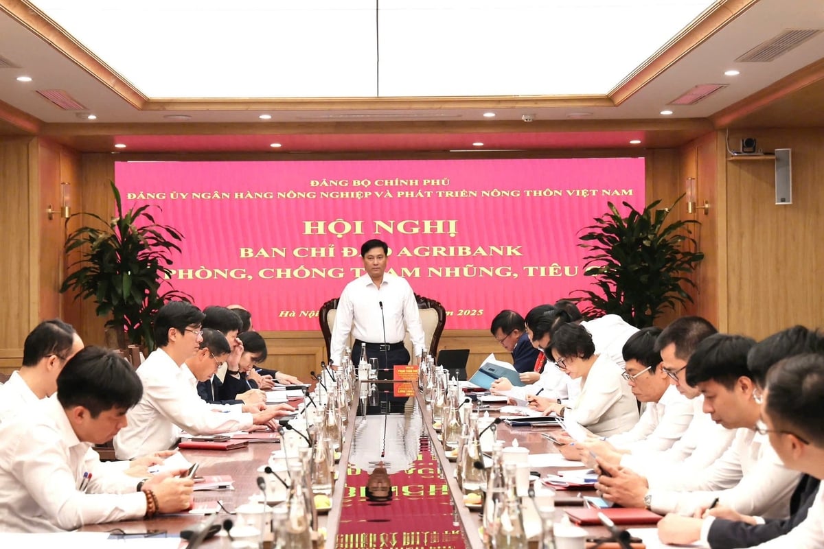 Đảng ủy Agribank tổ chức Hội nghị Ban Chỉ đạo về phòng, chống tham nhũng, lãng phí, tiêu cực năm 2025. Ảnh: Lại Hương