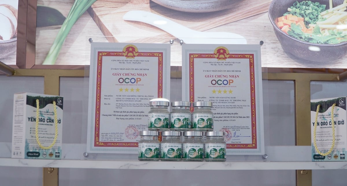 Thương hiệu Yến Đảo Cần Giờ được chứng nhận thêm 16 sản phẩm OCOP 4 sao năm 2024. Ảnh: Lê Bình.
