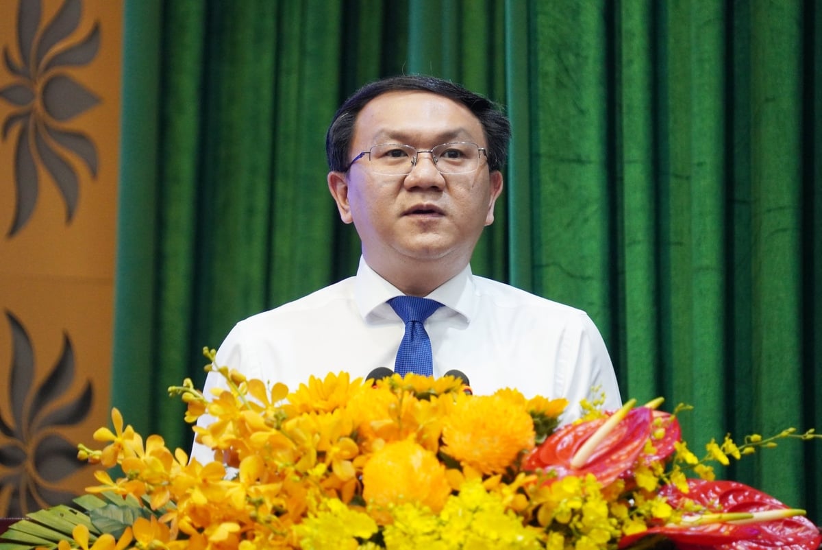 Ông Lâm Đình Thắng, Giám đốc Sở Khoa học và Công nghệ TP.HCM phát biểu sau khi nhận quyết định. Ảnh: Nguyễn Thủy.
