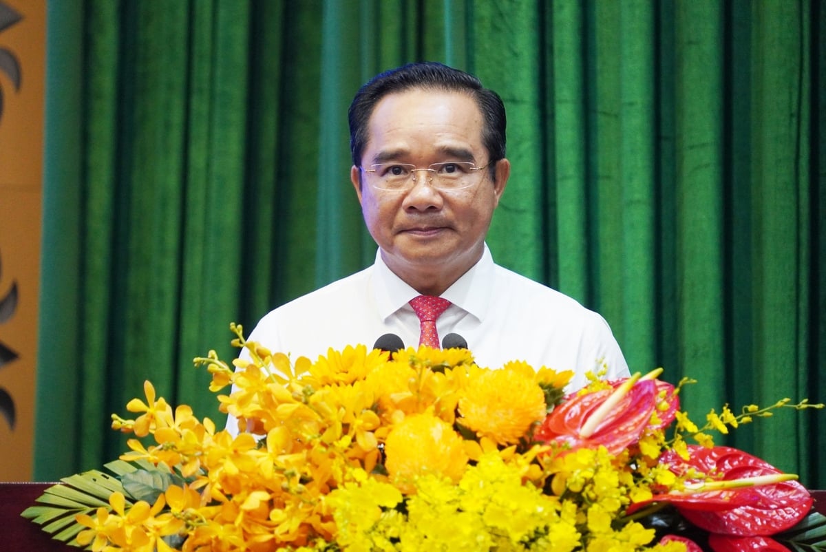Chủ tịch UBND TP.HCM Nguyễn Văn Được phát biểu chỉ đạo tại lễ công bố. Ảnh: Nguyễn Thủy.