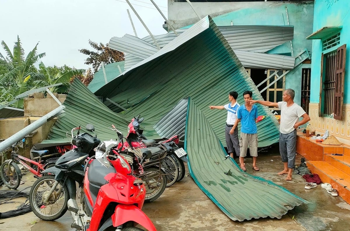 Thiên tai khiến nhiều nhà dân ở Tuyên Quang bị thiệt hại. Ảnh: Đào Thanh.