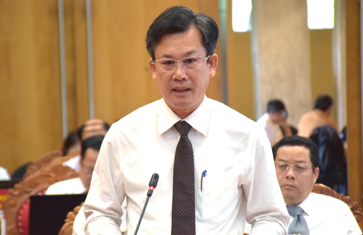 Ông Cao Thanh Thương, Giám đốc Sở Nông nghiệp và Môi trường Gia Lai báo cáo kết quả thực hiện của ngành 6 tháng đầu năm 2025 và nhiệm vụ 6 tháng cuối năm. Ảnh: V.Đ.T.