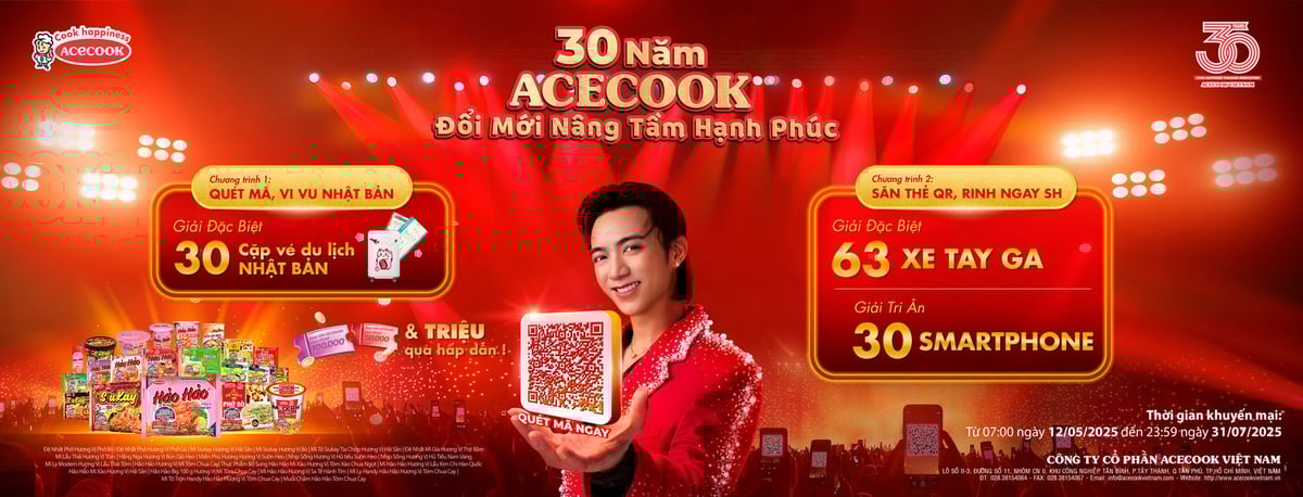 Chương trình khuyến mãi tri ân người tiêu dùng nhân dịp kỷ niệm 30 năm. Ảnh: Acecook Việt Nam.