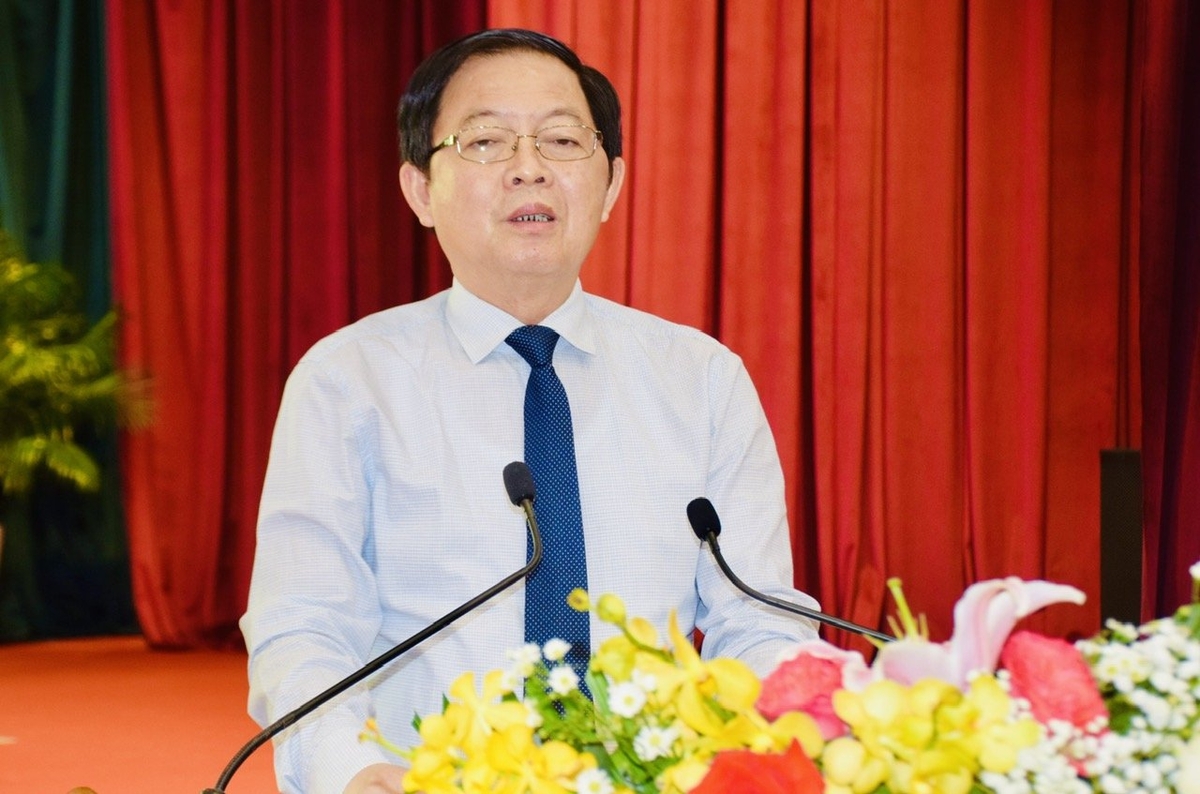 Ông Hồ Quốc Dũng, Bí thư Tỉnh ủy Gia Lai phát biểu chỉ đạo tại hội nghị. Ảnh: V.Đ.T.