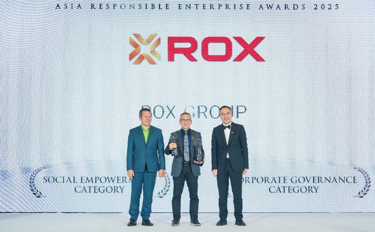 ROX Group được AREA 2025 vinh danh tại hạng mục Quản trị doanh nghiệp. Ảnh: ROX .