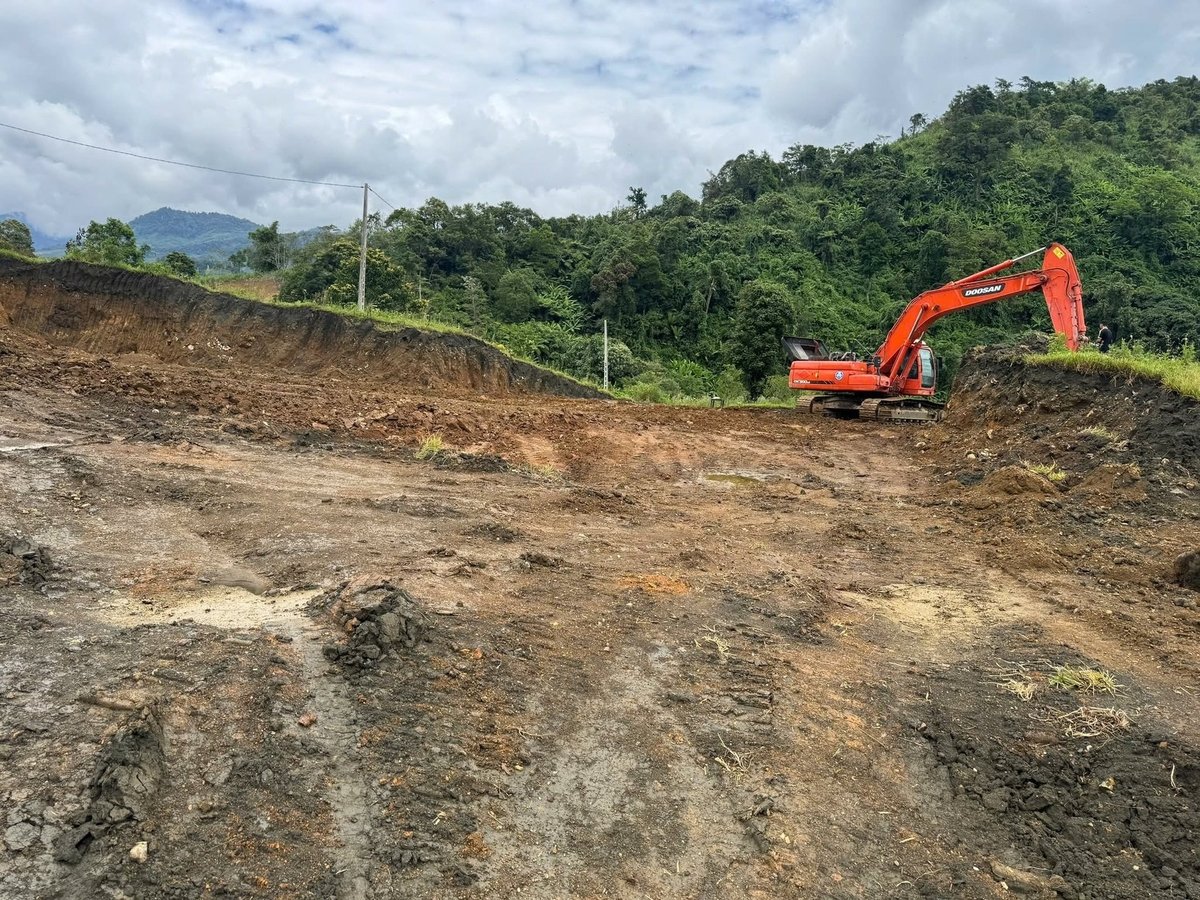 Bãi đáp trực thăng tại xã Trà Tập (TP Đà Nẵng) đang được triển khai xây dựng. Ảnh: CTV. Bãi đáp trực thăng tại xã Trà Tập (TP Đà Nẵng) đang được triển khai xây dựng. Ảnh: CTV.