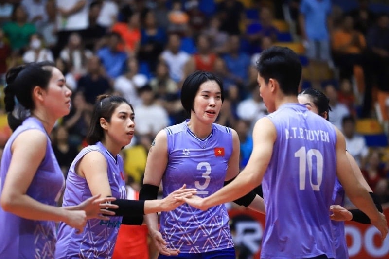 Tuyển bóng chuyền nữ Việt Nam thắng Đài Loan (Trung Quốc) tại bán kết VTV Cup 2025. Ảnh: VFV Tuyển bóng chuyền nữ Việt Nam thắng Đài Loan (Trung Quốc) tại bán kết VTV Cup 2025. Ảnh: VFV