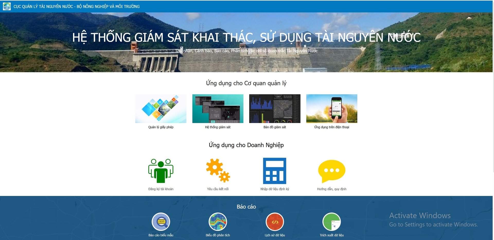 Hệ thống giám sát khai thác, sử dụng tài nguyên nước, tích hợp công nghệ IoT và dữ liệu mở (https://iot.monre.gov.vn/tnn/). Ảnh: Nguyễn Thủy. Hệ thống giám sát khai thác, sử dụng tài nguyên nước, tích hợp công nghệ IoT và dữ liệu mở (https://iot.monre.gov.vn/tnn/). Ảnh: Nguyễn Thủy.