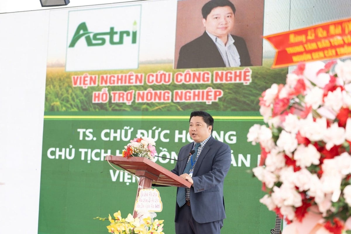 Ông Chữ Đức Hoàng, Chủ tịch Hội đồng quản lý Viện Astri phát biểu tại chương trình. Ảnh: Ngọc Chinh. Ông Chữ Đức Hoàng, Chủ tịch Hội đồng quản lý Viện Astri phát biểu tại chương trình. Ảnh: Ngọc Chinh.