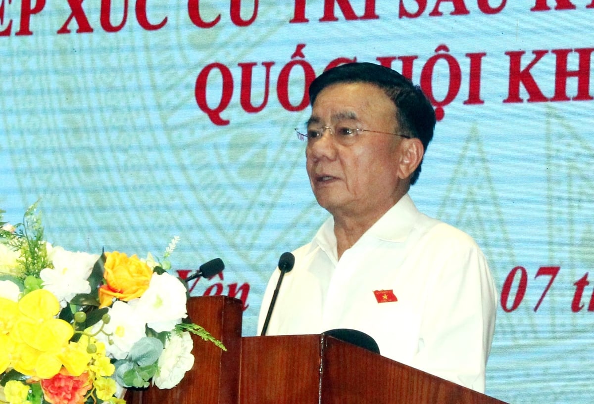 Ủy viên Bộ Chính trị, Thường trực Ban Bí thư Trần Cẩm Tú phát biểu tại Hội nghị tiếp xúc cử tri Lào Cai ngày 7/7. Ảnh: Minh Tuấn. Ủy viên Bộ Chính trị, Thường trực Ban Bí thư Trần Cẩm Tú phát biểu tại Hội nghị tiếp xúc cử tri Lào Cai ngày 7/7. Ảnh: Minh Tuấn.