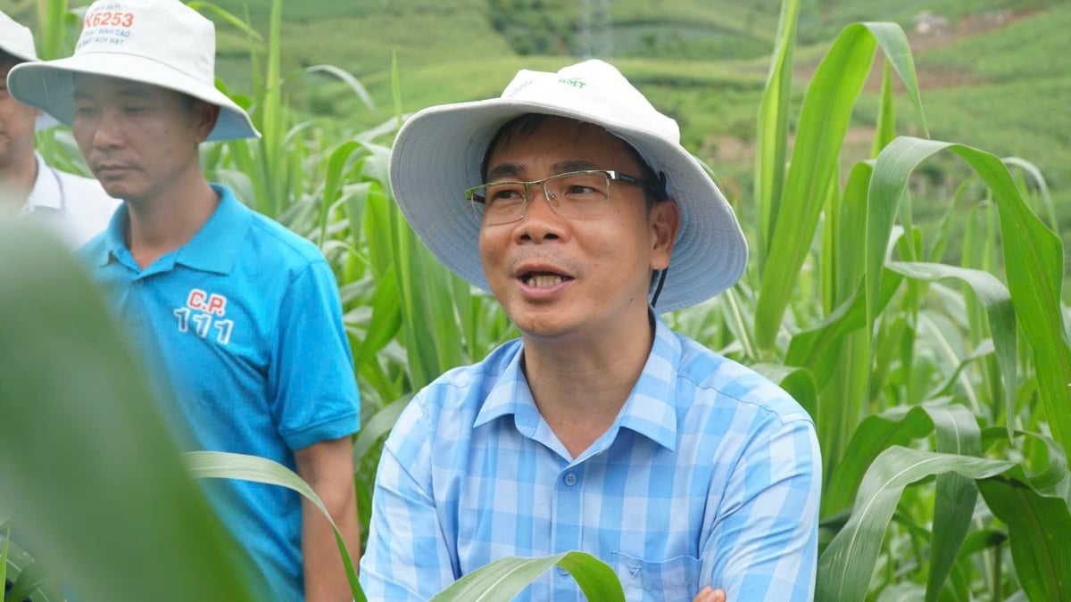 Ông Hào (đeo kính) động viên bà con học tập theo mô hình mẫu. Ảnh: Đức Bình. Ông Hào (đeo kính) động viên bà con học tập theo mô hình mẫu. Ảnh: Đức Bình.
