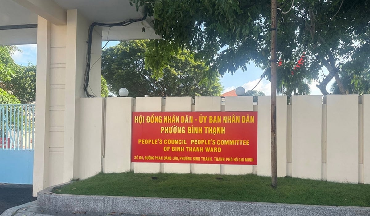 Trụ sở UBND phường Bình Thạnh, TP.HCM. Ảnh :TT Trụ sở UBND phường Bình Thạnh, TP.HCM. Ảnh :TT