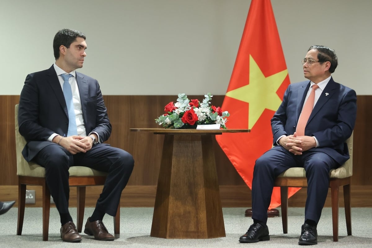 Thủ tướng Phạm Minh Chính làm việc với lãnh đạo Tập đoàn Vale. Ảnh: VGP. Thủ tướng Phạm Minh Chính làm việc với lãnh đạo Tập đoàn Vale. Ảnh: VGP.