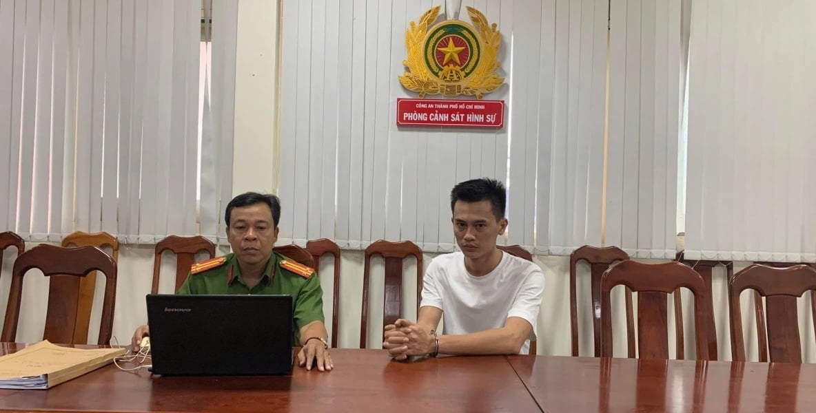 Phan Công Khanh tại cơ quan điều tra. Ảnh: TL. Phan Công Khanh tại cơ quan điều tra. Ảnh: TL.