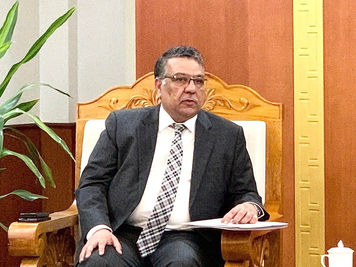 Pakistan's Deputy Minister of Commerce Nasir Hamid emphasized investment cooperation, deep processing and development of agricultural value chains between the two countries. Photo: Hong Ngoc.