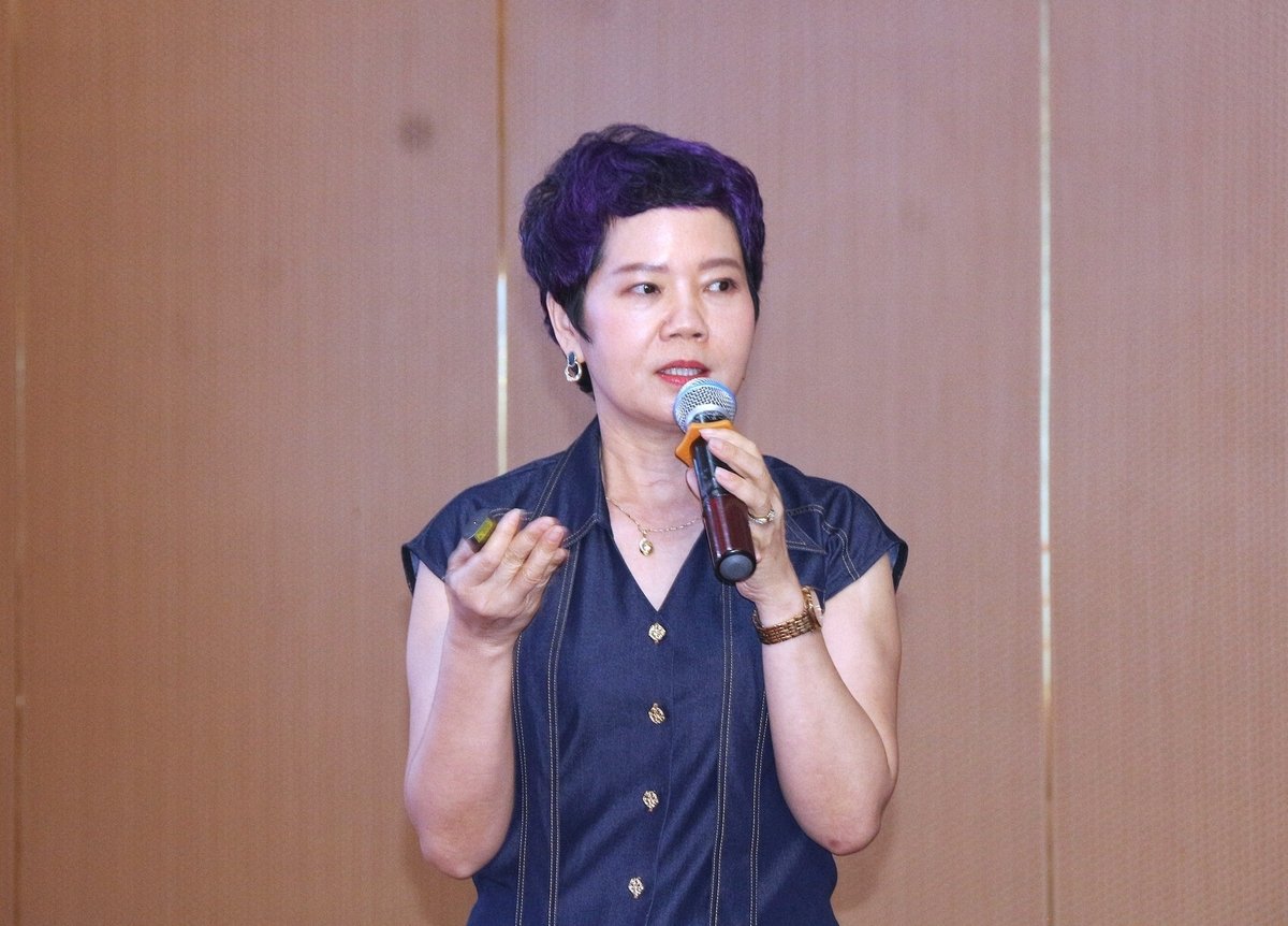 Bà Nguyễn Thị Thúy Ái nhấn mạnh vai trò quan trọng của các cơ quan báo chí trong phòng chống thiên tai. Ảnh: Phạm Hiếu.