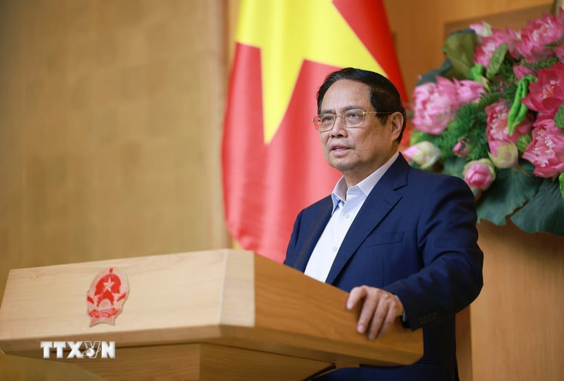 Thủ tướng chủ trì hội nghị của Đảng ủy Chính phủ đánh giá 3 năm thực hiện Nghị quyết số 18-NQ/TW và 1 năm thi hành Luật Đất đai năm 2024. Ảnh: TTXVN. Thủ tướng chủ trì hội nghị của Đảng ủy Chính phủ đánh giá 3 năm thực hiện Nghị quyết số 18-NQ/TW và 1 năm thi hành Luật Đất đai năm 2024. Ảnh: TTXVN.