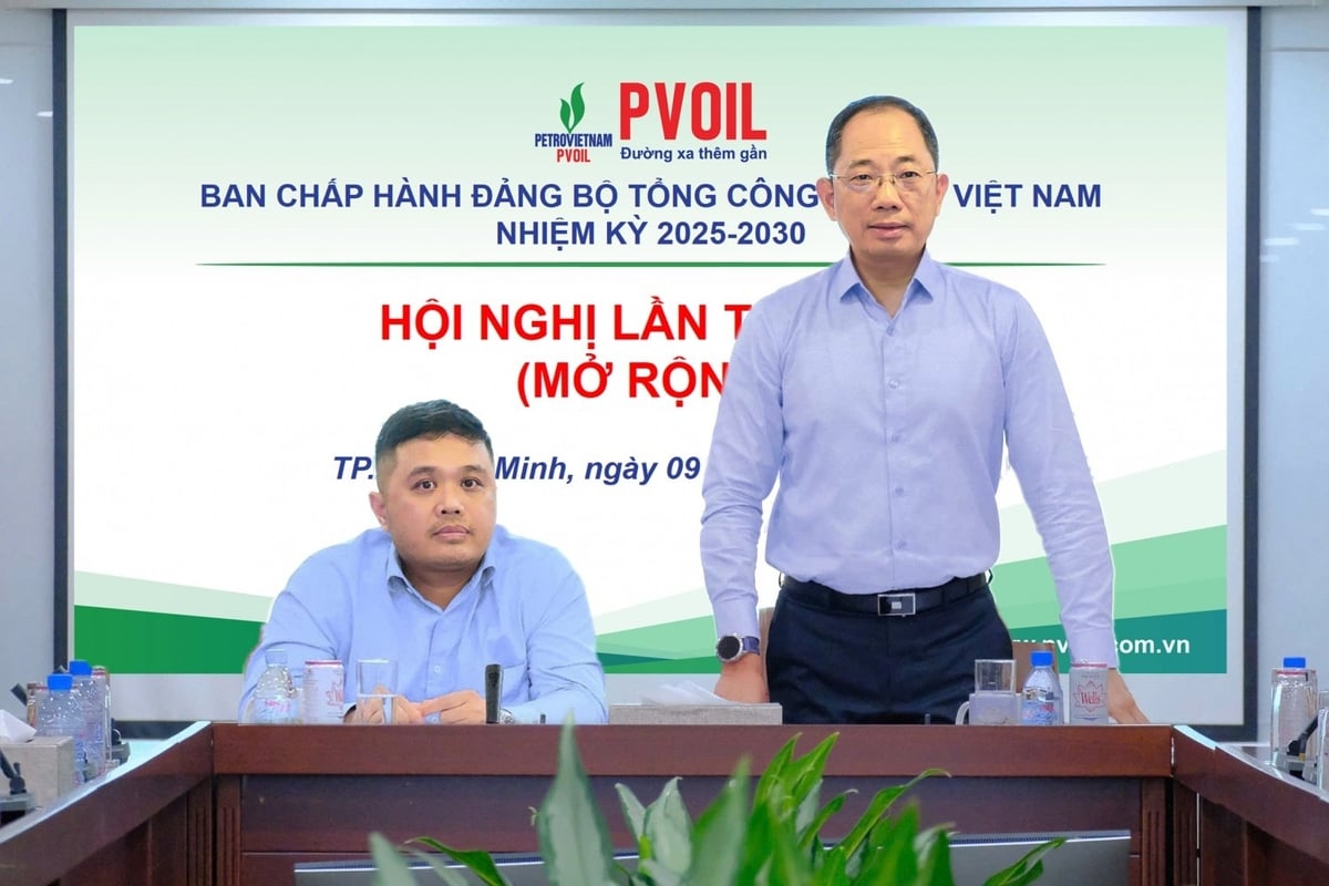 Ông Cao Hoài Dương - Bí thư Đảng ủy, Chủ tịch HĐQT PVOIL phát biểu tại Hội nghị. Ảnh: PVOIL. Ông Cao Hoài Dương - Bí thư Đảng ủy, Chủ tịch HĐQT PVOIL phát biểu tại Hội nghị. Ảnh: PVOIL.