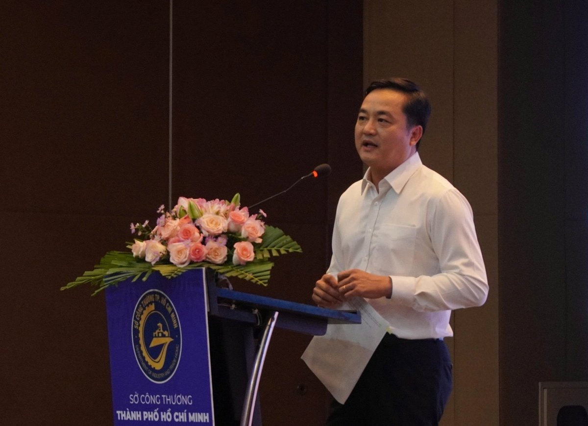 Ông Bùi Tá Hoàng Vũ - Giám đốc Sở Công Thương TP.HCM phát biểu tại tọa đàm. Ảnh: Hà Duyên.