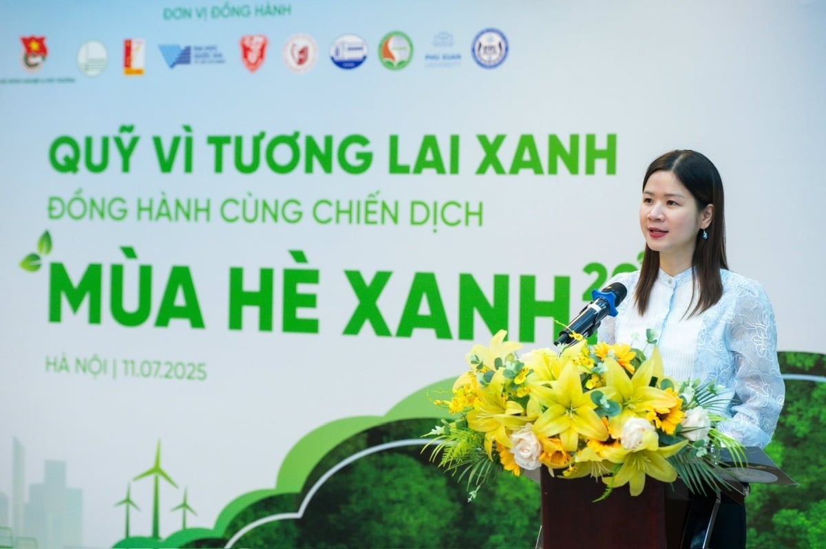 TS. Lê Thái Hà - Giám đốc Điều hành Quỹ Vì tương lai xanh phát biểu tại Hội thảo. Ảnh: Phương Linh.