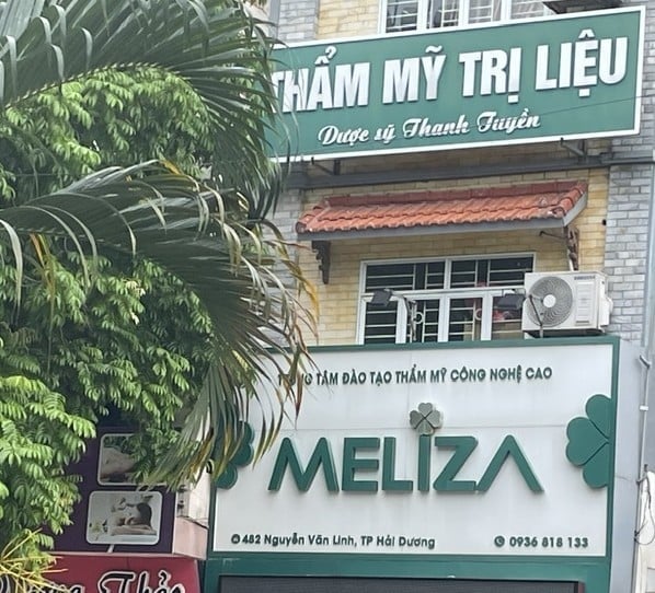 Cơ sở Thẩm mỹ trị liệu - Trung tâm đào tạo thẩm mỹ công nghệ cao MELIZΛ nơi chị Nguyễn Thị Thuận đến điều trị. Ảnh: Phạm Hoàng. Cơ sở Thẩm mỹ trị liệu - Trung tâm đào tạo thẩm mỹ công nghệ cao MELIZΛ nơi chị Nguyễn Thị Thuận đến điều trị. Ảnh: Phạm Hoàng.