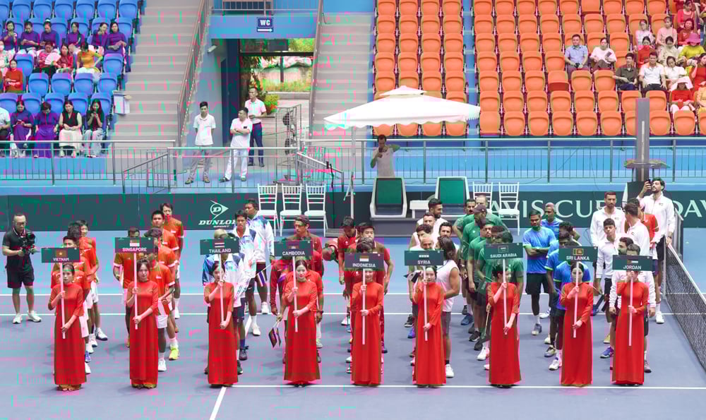 Giải quy tụ gần 50 vận động viên đến từ 9 đội tuyển Davis Cup khu vực châu Á và châu Đại Dương. Ảnh: Liên đoàn Quần vợt Việt Nam. Giải quy tụ gần 50 vận động viên đến từ 9 đội tuyển Davis Cup khu vực châu Á và châu Đại Dương. Ảnh: Liên đoàn Quần vợt Việt Nam.