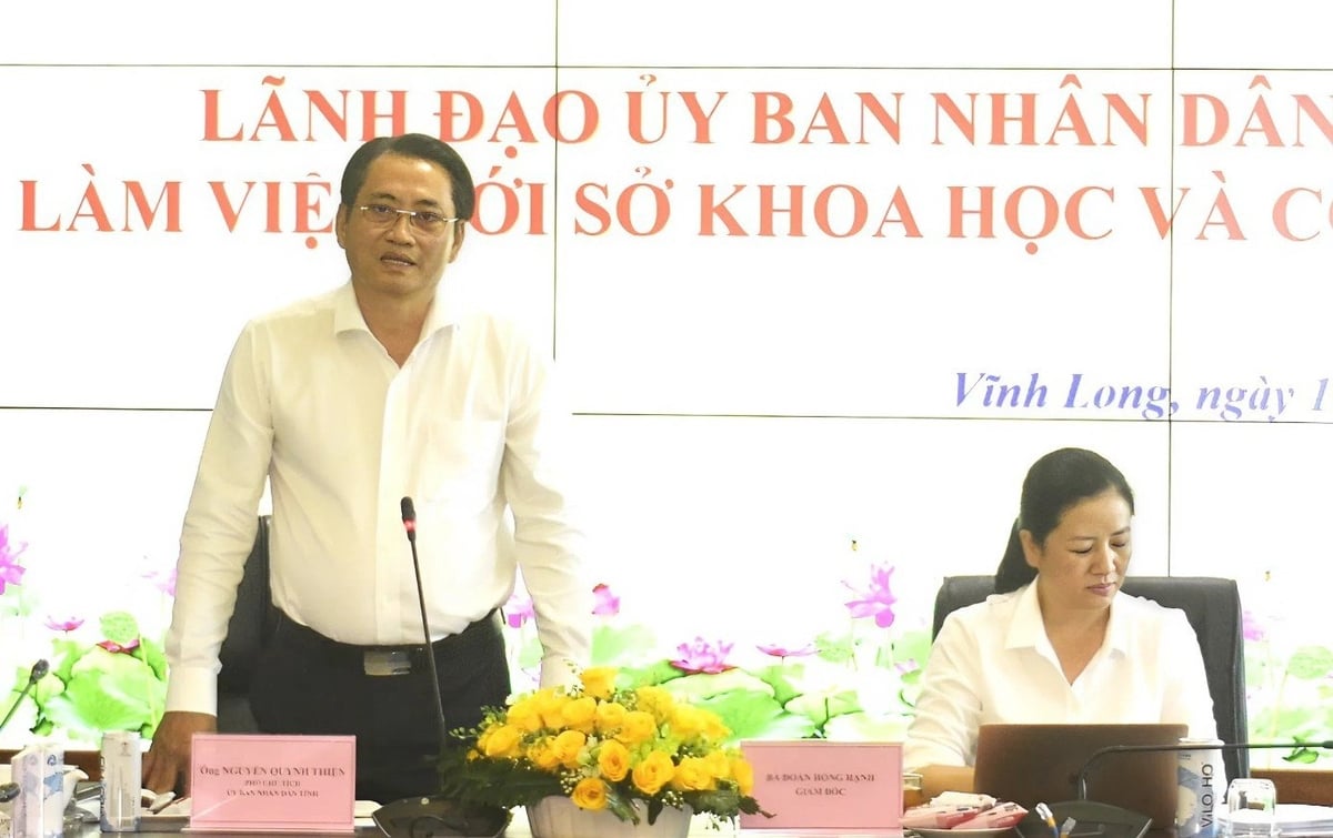 Ông Nguyễn Quỳnh Thiện, Phó Chủ tịch UBND tỉnh Vĩnh Long cho biết, khoa học - công nghệ, đổi mới sáng tạo và chuyển đổi số sẽ là một trong những nhiệm vụ đột phá của tỉnh trong nhiệm kỳ tới. Ảnh: Minh Đảm. Ông Nguyễn Quỳnh Thiện, Phó Chủ tịch UBND tỉnh Vĩnh Long cho biết, khoa học - công nghệ, đổi mới sáng tạo và chuyển đổi số sẽ là một trong những nhiệm vụ đột phá của tỉnh trong nhiệm kỳ tới. Ảnh: Minh Đảm.