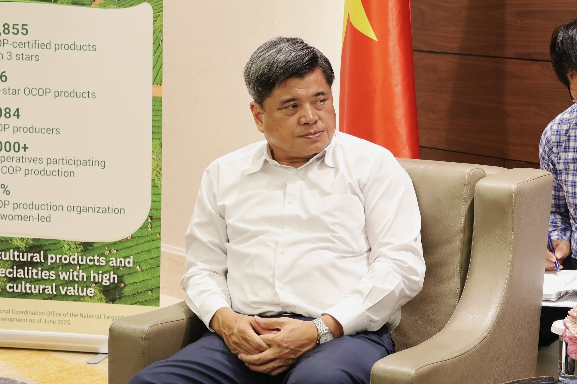 Thứ trưởng Trần Thanh Nam đề xuất FAO nghiên cứu và thúc đẩy việc xây dựng một hệ sinh thái OCOP toàn cầu. Ảnh: Phương Linh. Thứ trưởng Trần Thanh Nam đề xuất FAO nghiên cứu và thúc đẩy việc xây dựng một hệ sinh thái OCOP toàn cầu. Ảnh: Phương Linh.