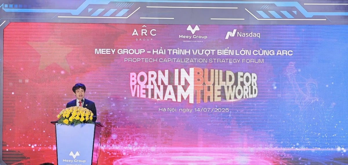 Ông Hoàng Mai Chung - Chủ tịch HĐQT Meey Group - phát biểu tại sự kiện. Ảnh: Meey Group. Ông Hoàng Mai Chung - Chủ tịch HĐQT Meey Group - phát biểu tại sự kiện. Ảnh: Meey Group.