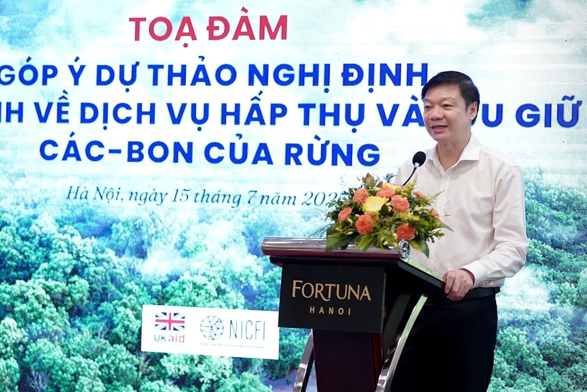 According to Director General Tran Quang Bao, the decree, once issued, will 'untie' carbon credit holders. Photo: Bao Thang.
