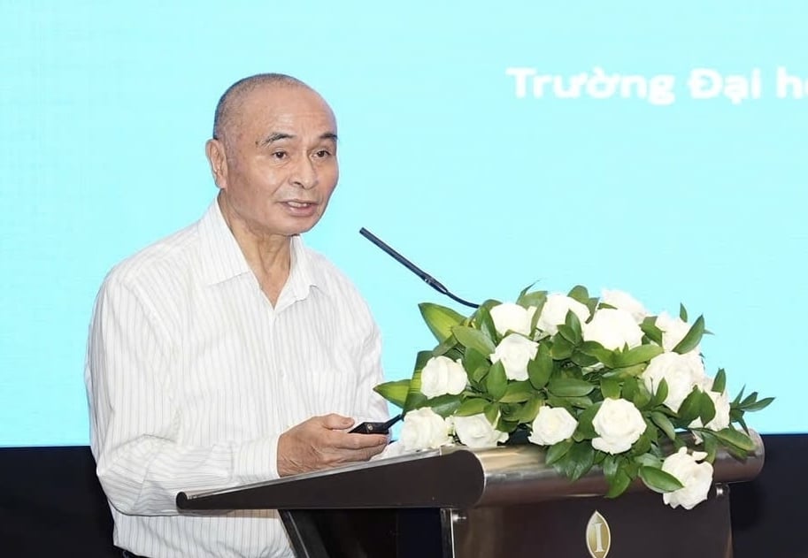 Assoc. Prof. Dr. Vu Thanh Ca presents recommendations for the draft global plastics treaty. Photo: NPAP.