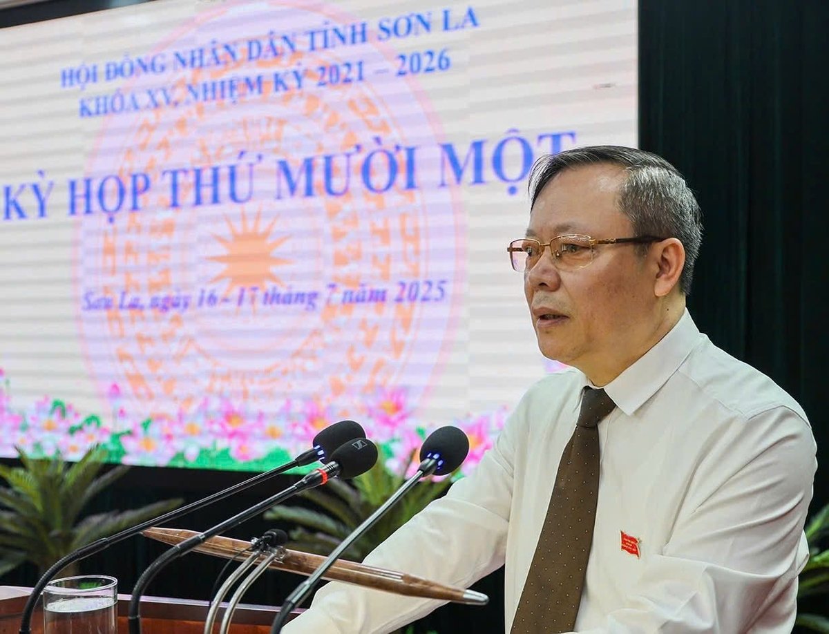 Ông Nguyễn Thái Hưng, Chủ tịch HĐND tỉnh Sơn La phát biểu khai mạc Kỳ họp. Ảnh: Nguyễn Nga. Ông Nguyễn Thái Hưng, Chủ tịch HĐND tỉnh Sơn La phát biểu khai mạc Kỳ họp. Ảnh: Nguyễn Nga.