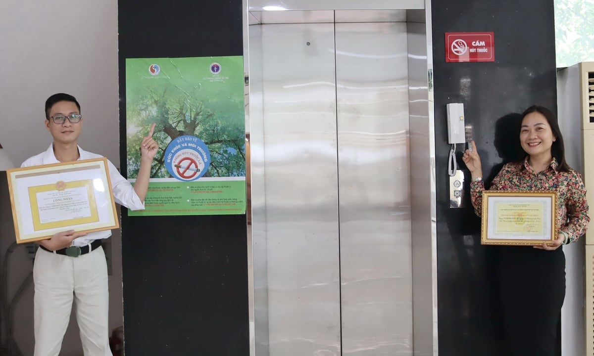 Công ty TN&MT Miền Nam chú trọng xây dựng được một môi trường công sở an toàn, không khói thuốc. Ảnh: Tường Tú.
