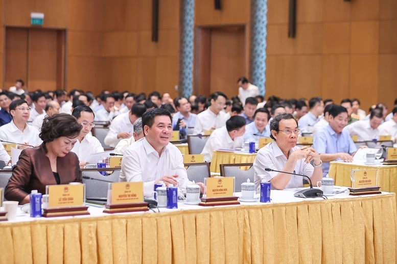 Lãnh đạo các bộ, ngành, địa phương tham dự Hội nghị. Ảnh: VGP/Nhật Bắc.