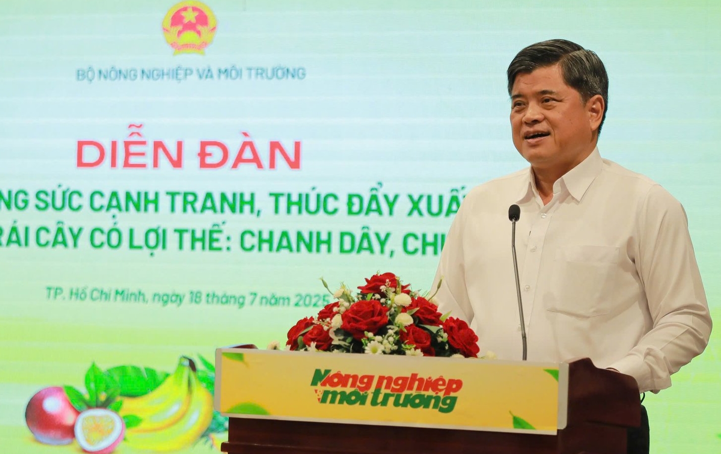 Thứ trưởng Trần Thanh Nam đặc biệt nhấn mạnh tiềm năng to lớn của 4 loại trái cây được thảo luận tại diễn đàn: chanh leo, dứa, dừa và chuối.