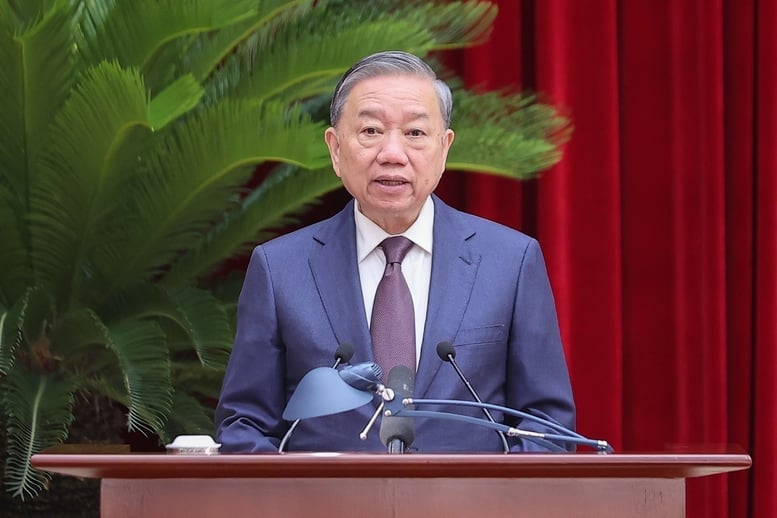 Tổng Bí thư Tô Lâm phát biểu khai mạc Hội nghị. Ảnh: VGP/Nhật Bắc. Tổng Bí thư Tô Lâm phát biểu khai mạc Hội nghị. Ảnh: VGP/Nhật Bắc.