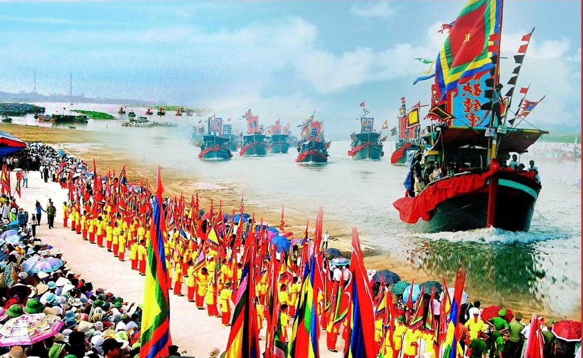 Military festival on Luc Dau River - Kiep Bac Autumn Festival. Photo: Courtersy of Hai Phong Department of Culture, Sports and Tourism.
