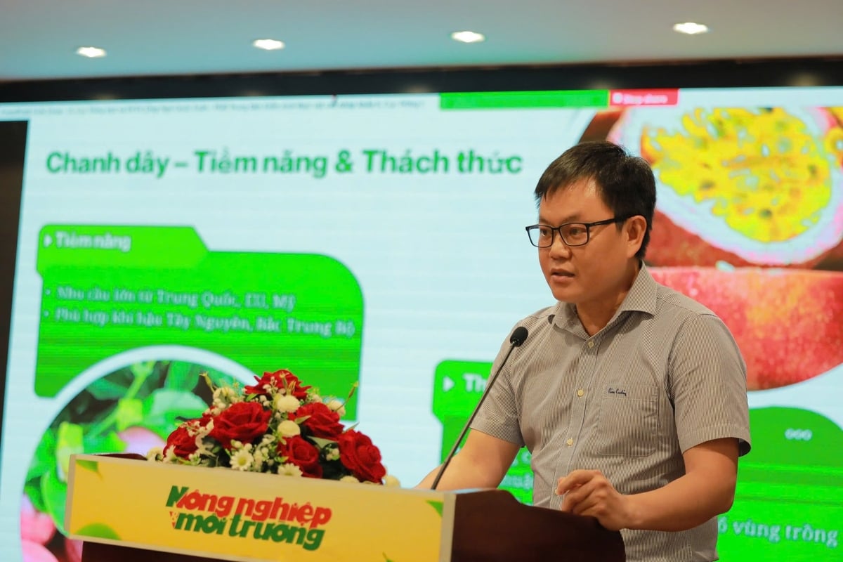 MSc. Ngo Quoc Tuan, , Deputy Director of the Plant Protection Department's Center for Post-Import Plant Quarantine II sharing at the forum. Photo: Nguyen Thuy.