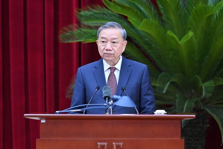 Tổng Bí thư Tô Lâm phát biểu bế mạc Hội nghị. Ảnh: Đăng Khoa. Tổng Bí thư Tô Lâm phát biểu bế mạc Hội nghị. Ảnh: Đăng Khoa.