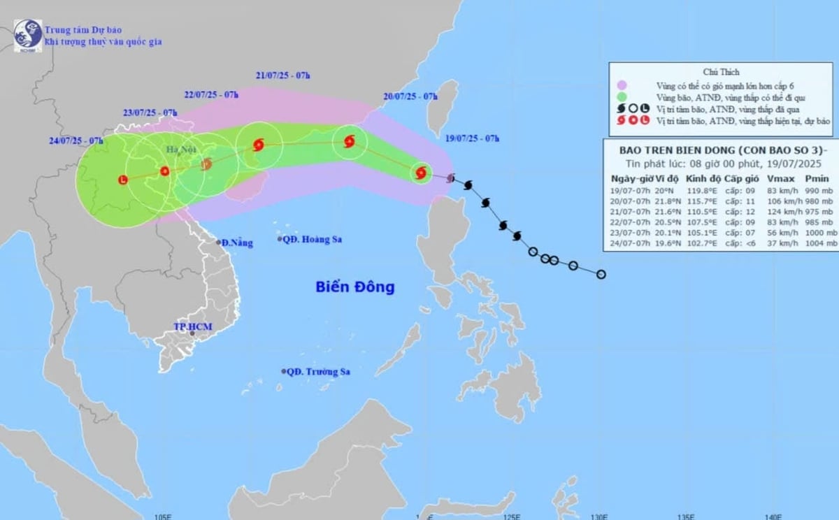 Bão WIPHA đã đi vào biển đông và đang mạnh lên, đe dọa trực tiếp các tỉnh, thành ven biển phía Đông Bắc. Ảnh: Đài Khí tượng Thủy văn thành phố Hải Phòng. Bão WIPHA đã đi vào biển đông và đang mạnh lên, đe dọa trực tiếp các tỉnh, thành ven biển phía Đông Bắc. Ảnh: Đài Khí tượng Thủy văn thành phố Hải Phòng.