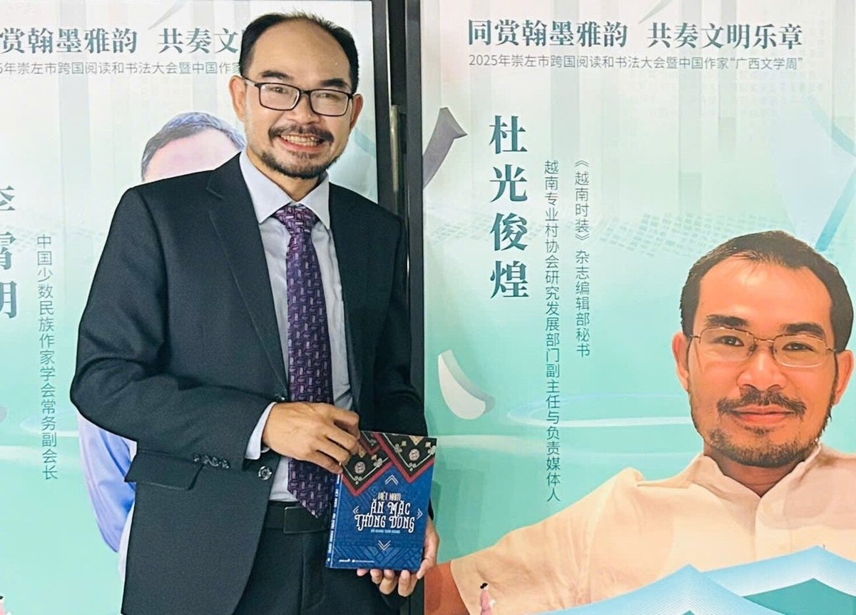 Tác giả Đỗ Quang Tuấn Hoàng tại Hội sách Quảng Tây, Trung Quốc đầu tháng 7/2025. Tác giả Đỗ Quang Tuấn Hoàng tại Hội sách Quảng Tây, Trung Quốc đầu tháng 7/2025.