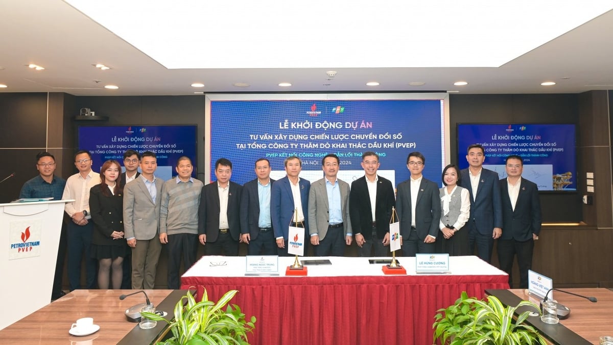 PVEP ký kết thỏa thuận hợp tác với FPT Digital về tư vấn xây dựng chiến lược CĐS. Ảnh: PVEP. PVEP ký kết thỏa thuận hợp tác với FPT Digital về tư vấn xây dựng chiến lược CĐS. Ảnh: PVEP.