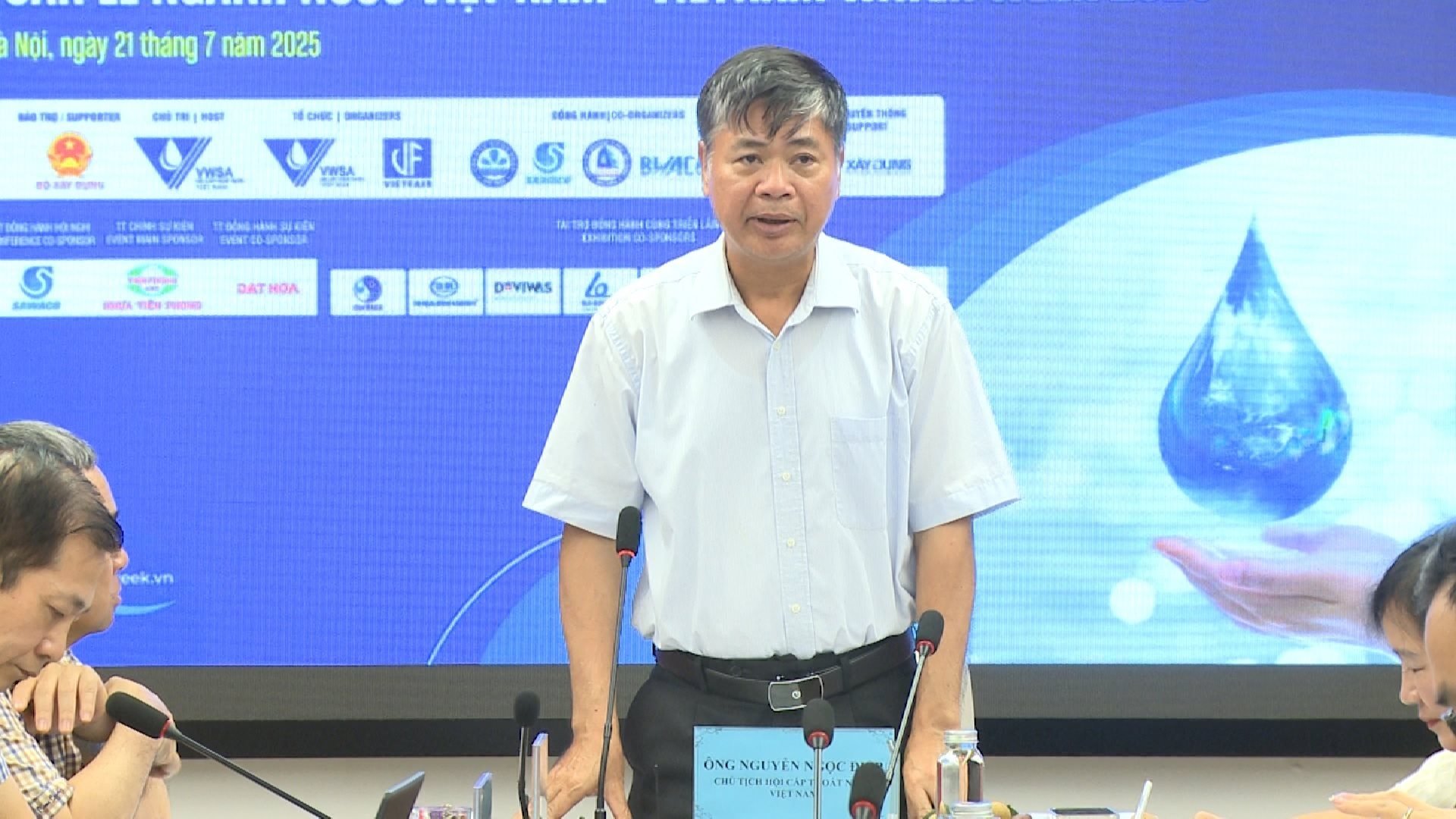 Ông Nguyễn Ngọc Điệp, Chủ tịch VWSA cho biết, Tuần lễ ngành Nước Việt Nam 2025 sẽ tổ chức 4 hội thảo chuyên đề. Ảnh: Quang Anh. Ông Nguyễn Ngọc Điệp, Chủ tịch VWSA cho biết, Tuần lễ ngành Nước Việt Nam 2025 sẽ tổ chức 4 hội thảo chuyên đề. Ảnh: Quang Anh.