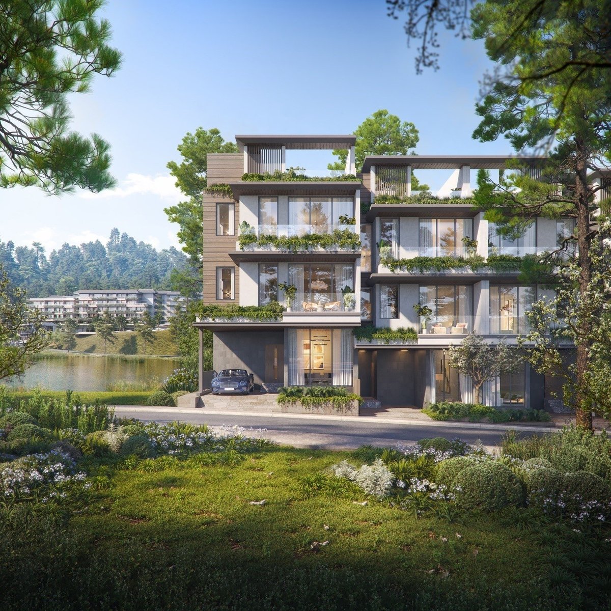 Tại Spring Residences, mỗi đường nét kiến trúc là sự hòa quyện giữa tinh thần đương đại tinh giản và khí chất thanh lịch. Ảnh: BIM Group. Tại Spring Residences, mỗi đường nét kiến trúc là sự hòa quyện giữa tinh thần đương đại tinh giản và khí chất thanh lịch. Ảnh: BIM Group.