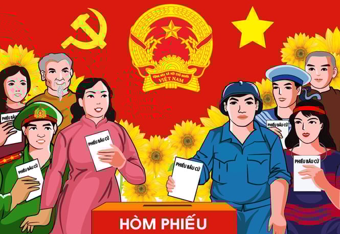 Tranh tuyên truyền về ngày bầu cử. Ảnh: Báo Chính phủ. Tranh tuyên truyền về ngày bầu cử. Ảnh: Báo Chính phủ.