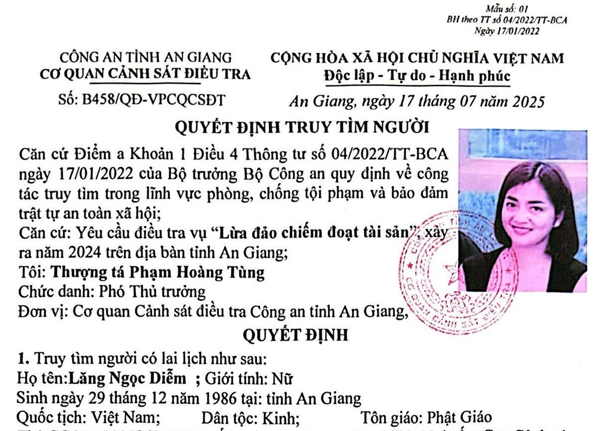 Đối tượng Lăng Ngọc Diễm. Đối tượng Lăng Ngọc Diễm.