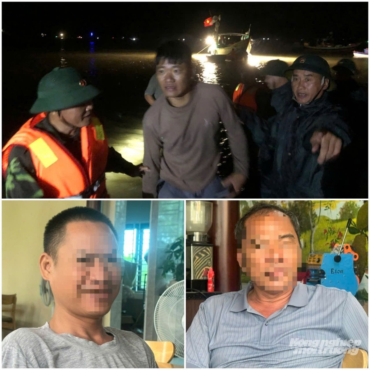 Các nạn nhân chia sẻ kinh nghiệm tự cứu mình khi tàu chìm. Ảnh: Thanh Nga.