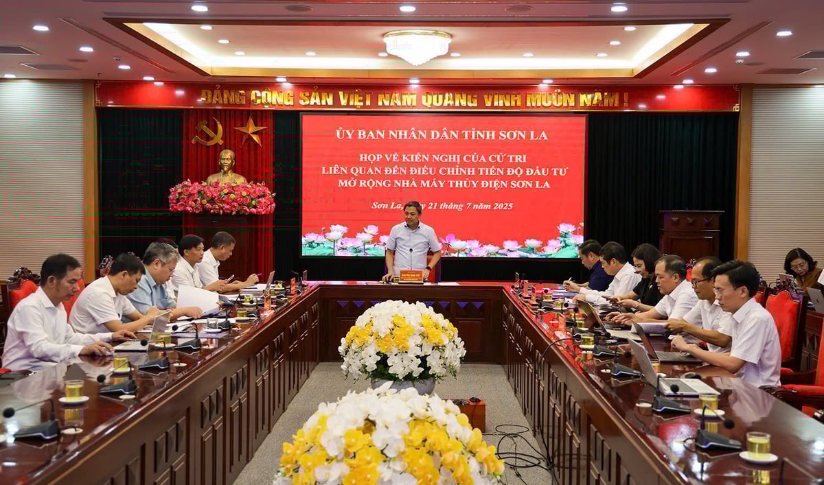 Tỉnh Sơn La họp cho ý kiến về việc điều chỉnh tiến độ đầu tư mở rộng Nhà máy thủy điện Sơn La. Ảnh: Nguyễn Nga. Tỉnh Sơn La họp cho ý kiến về việc điều chỉnh tiến độ đầu tư mở rộng Nhà máy thủy điện Sơn La. Ảnh: Nguyễn Nga.